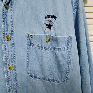 dallas cowboys denim shirt